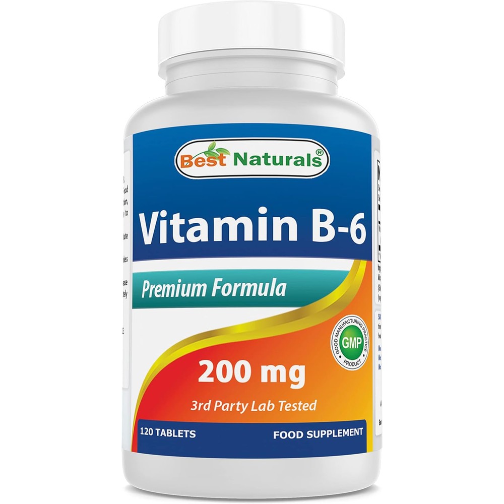 Best Naturals Vitamin B6 200mg bottle front view