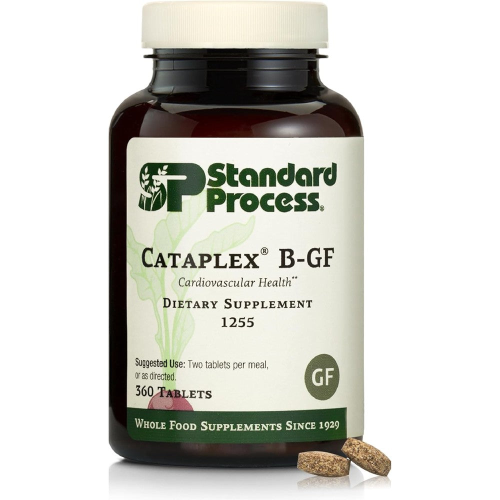 Standard Process Cataplex B GF 360 tablets front view for heart health