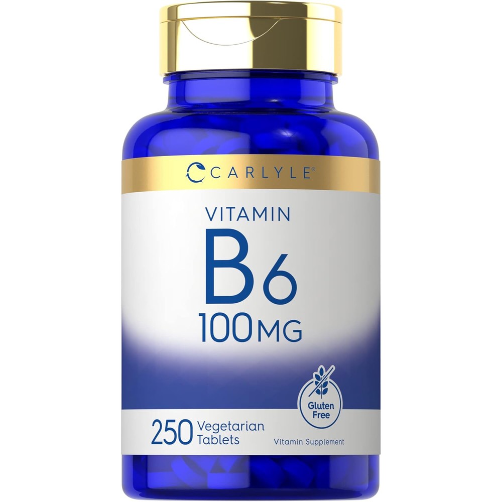 Carlyle Vitamin B6 100mg 250 Tablets bottle front view