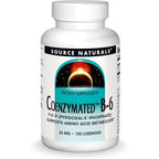 Source Naturals Coenzymated B6 120 Lozenges bottle front view active P5P metabolic supplement