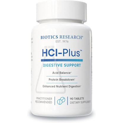 Biotics Research HCl Plus 90 tablets front view authentic digestive supplement India