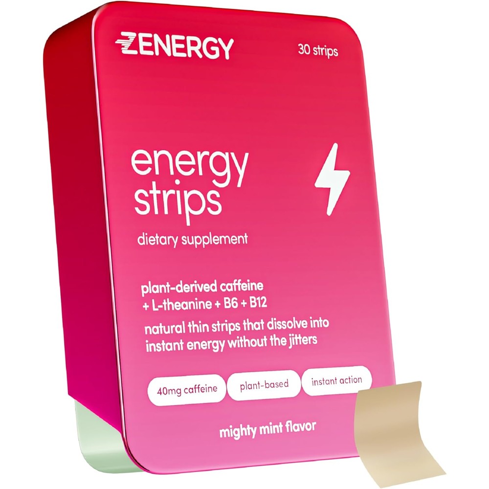 Zenergy Energy Oral Strips mint flavor tin front view