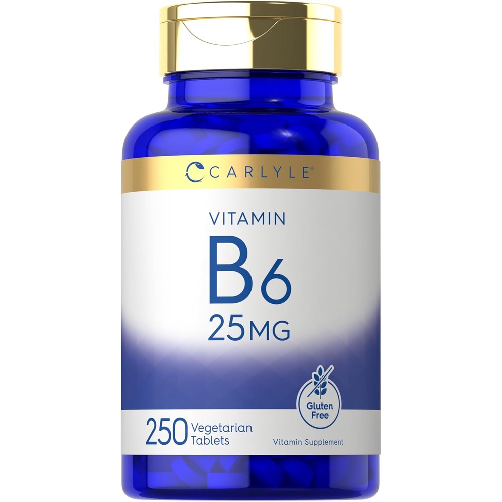 Carlyle Vitamin B6 25 mg 250 tablets front view