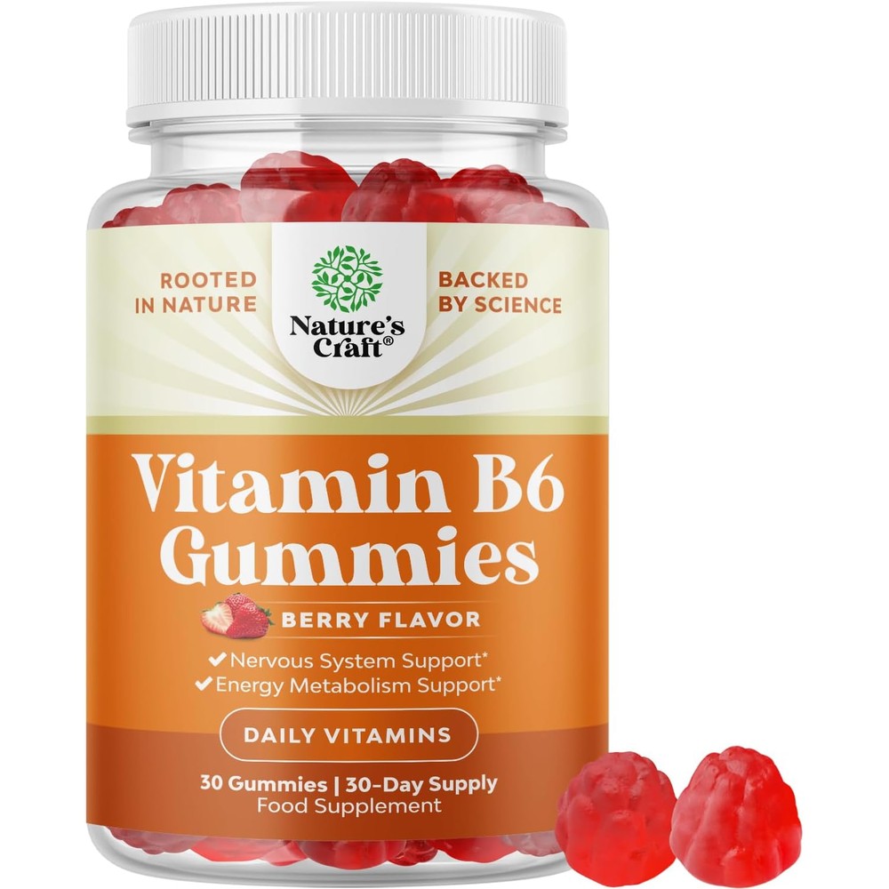 Natures Craft Vitamin B6 Gummies front bottle view