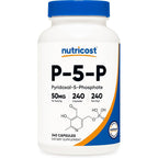 Nutricost P5P Vitamin B6 50mg front bottle view for energy metabolism