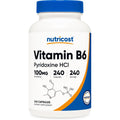 Nutricost Vitamin B6 Pyridoxine Hydrochloride 100mg bottle front view