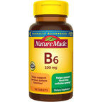 Nature Made Vitamin B6 100mg tablet bottle front view