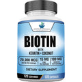 American Standard Supplements Biotin 20,000 mcg front view bottle for hair growth