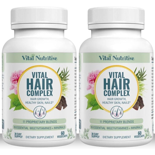 Vital Nutritive Vital Hair Complex bottle front view showing hair growth vitamins label