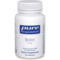 Pure Encapsulations Biotin 8mg bottle front view premium hair and nail supplement
