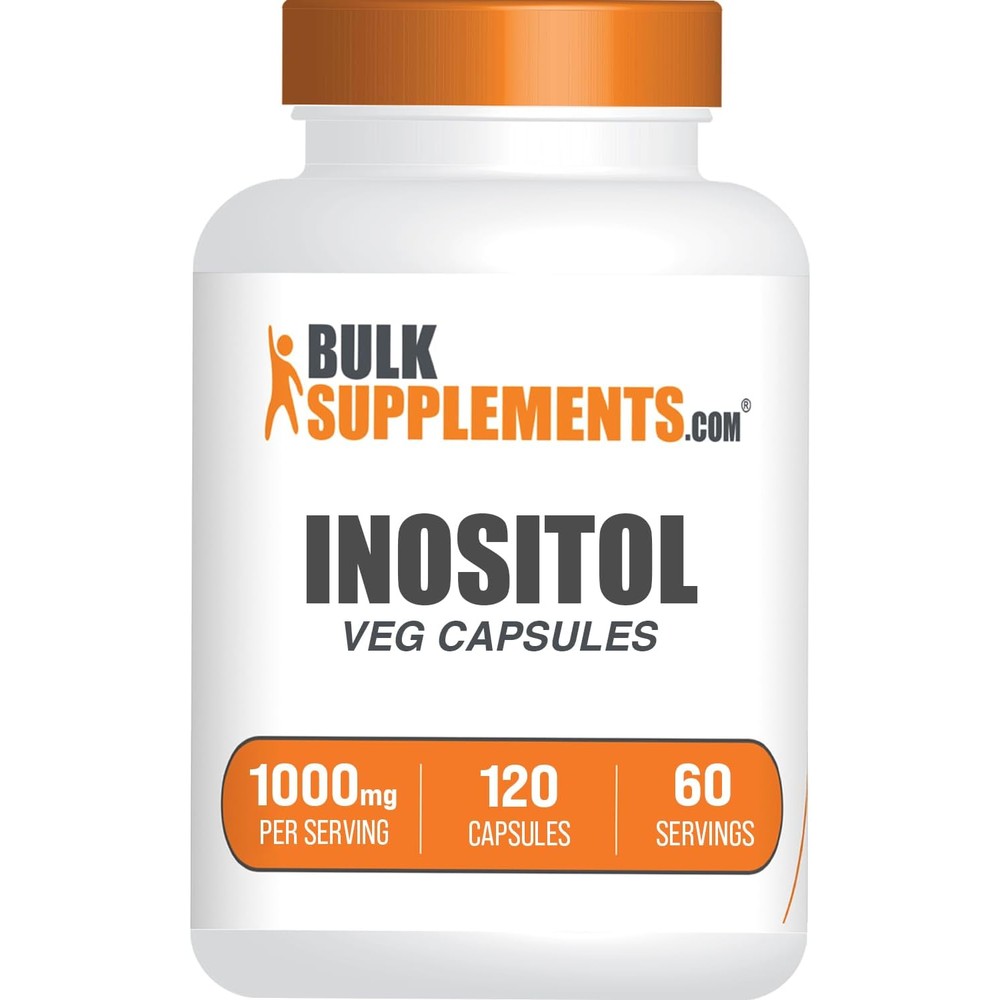 BulkSupplements Inositol Capsules 1000mg bottle front view