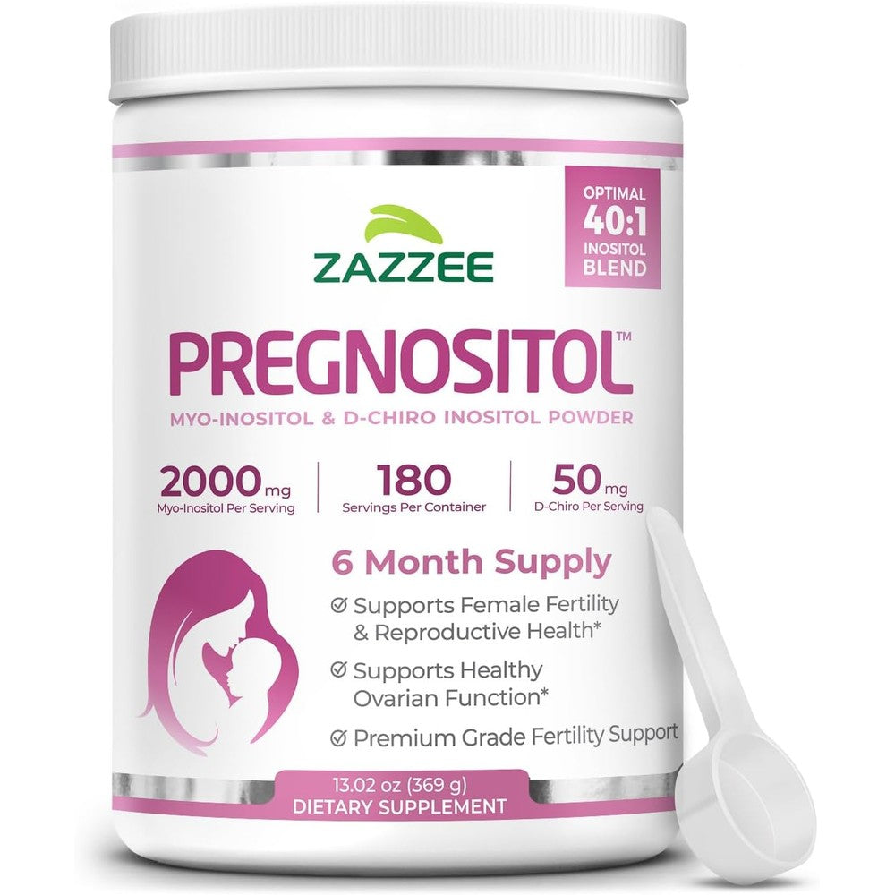 Zazzee Pregnositol Powder 6 month supply front packaging