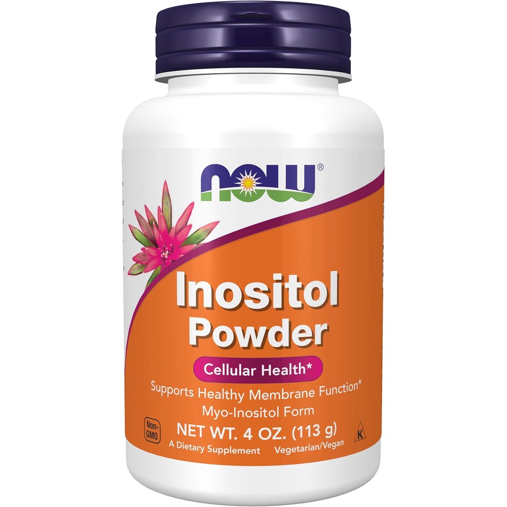 Now Foods Inositol Powder 4 Ounce bottle front view