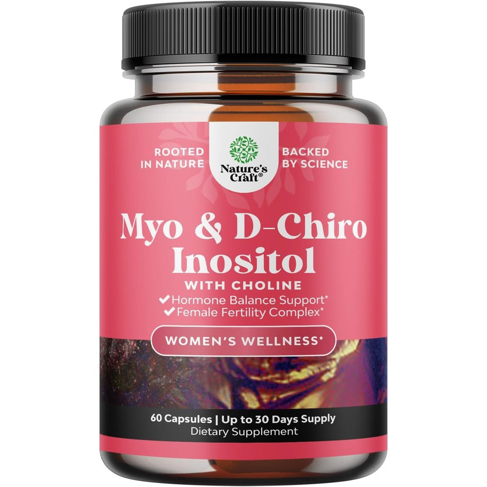 Natures Craft Myo Inositol and D Chiro Inositol front view bottle