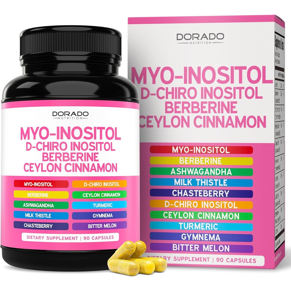 Dorado Nutrition Myo And D Chiro Inositol Supplement For Women front view bottle