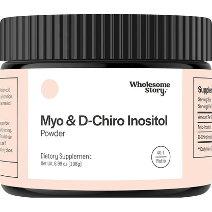 Wholesome Story Myo Inositol and D-Chiro Inositol powder tub front view