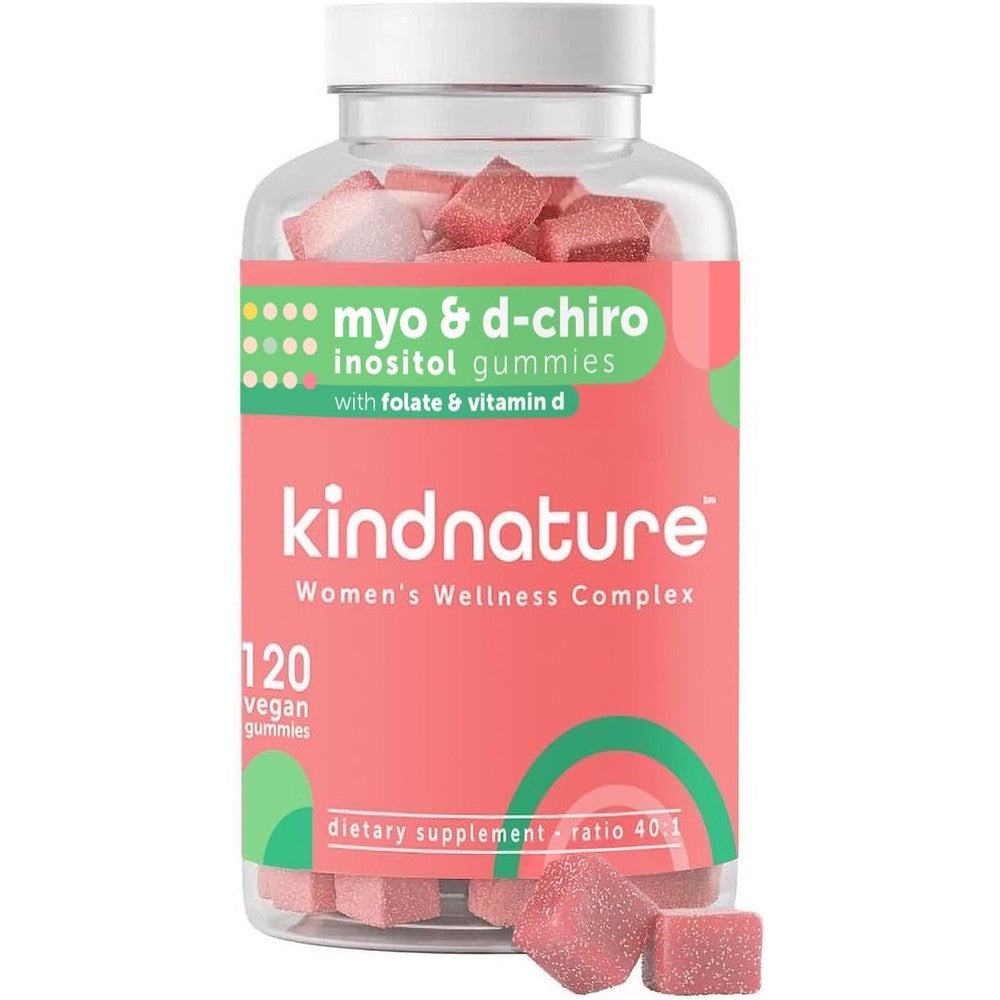 Kindnature Myo-Inositol and D-Chiro Inositol Gummies front bottle view