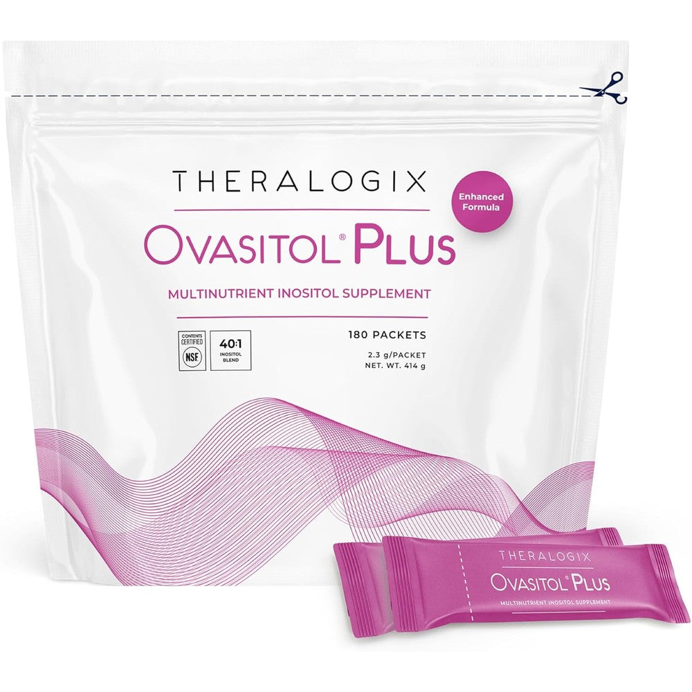 Theralogix Ovasitol Plus 180 Capsules front view pouch for hormone balance
