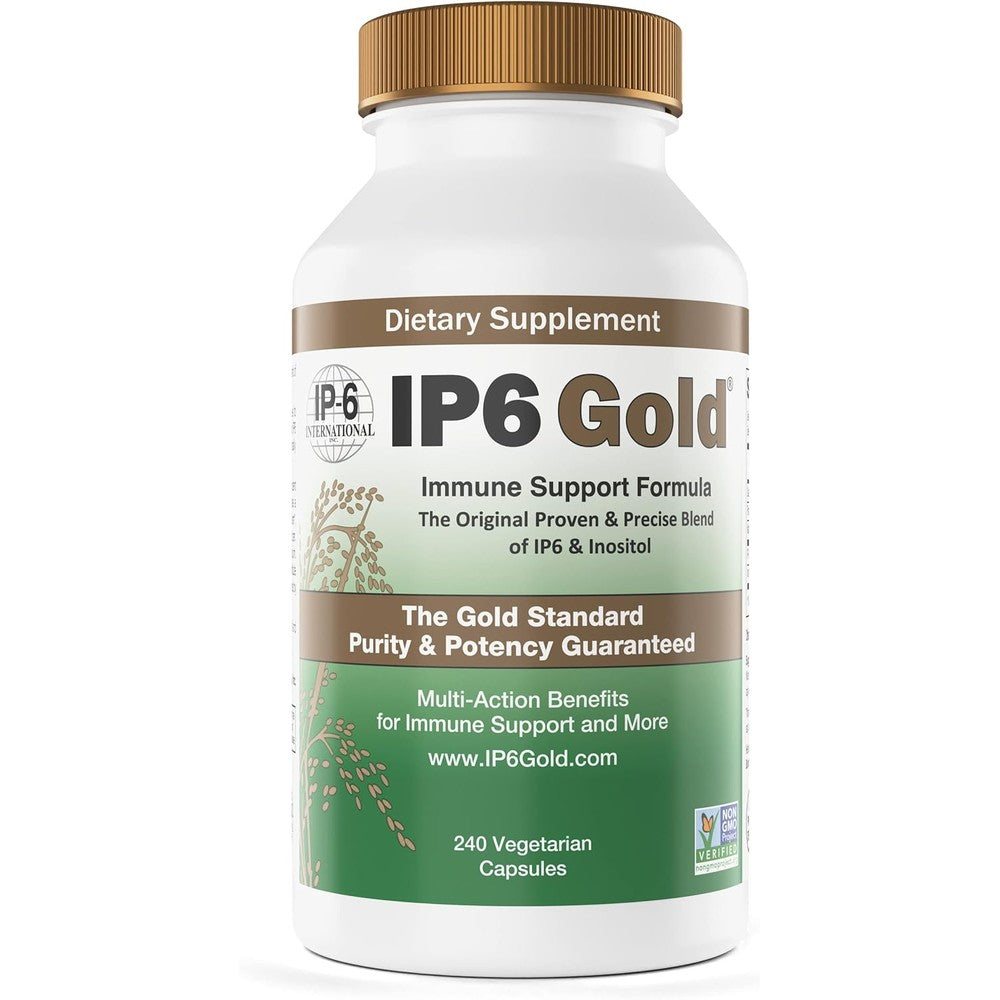 IP6 Gold Immune Support Formula 240 vegetarian capsules bottle front view