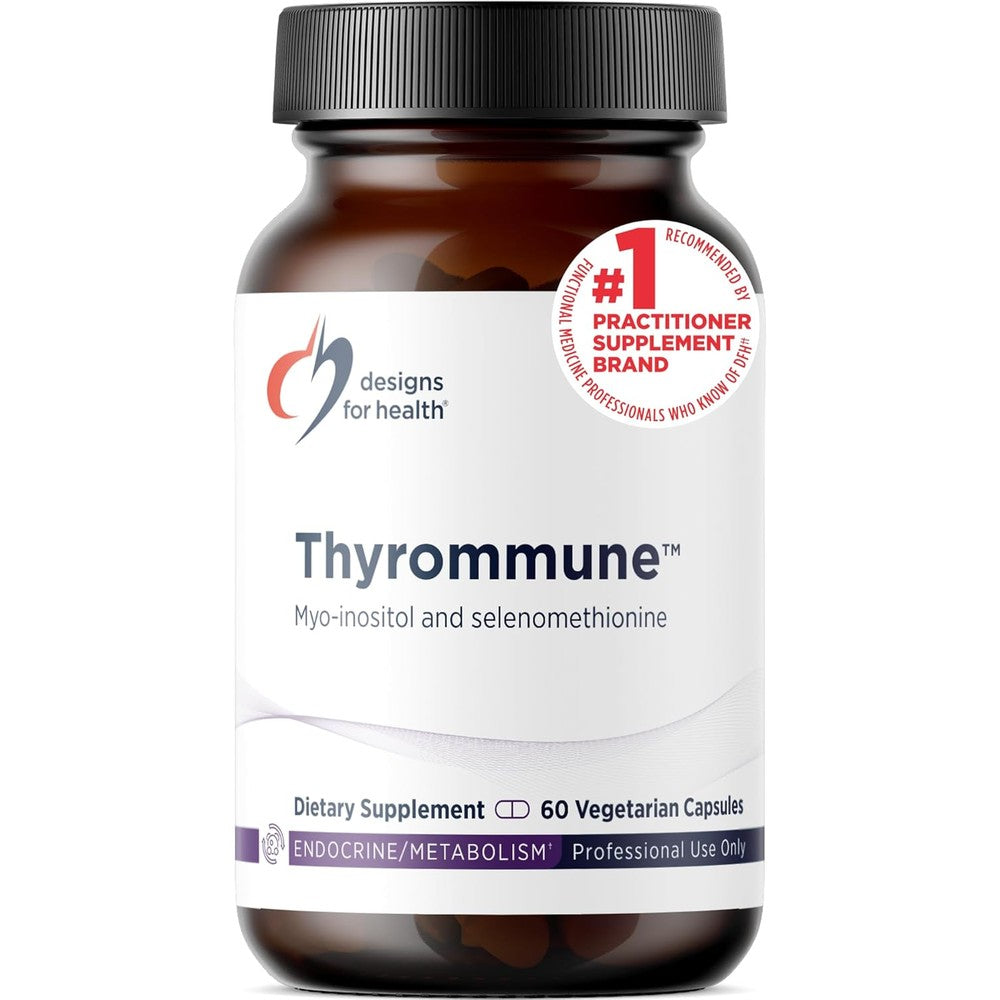 Designs for Health Thyrommune thyroid support supplement bottle front view