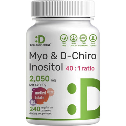 Deal Supplement Myo Inositol and D-Chiro front bottle view