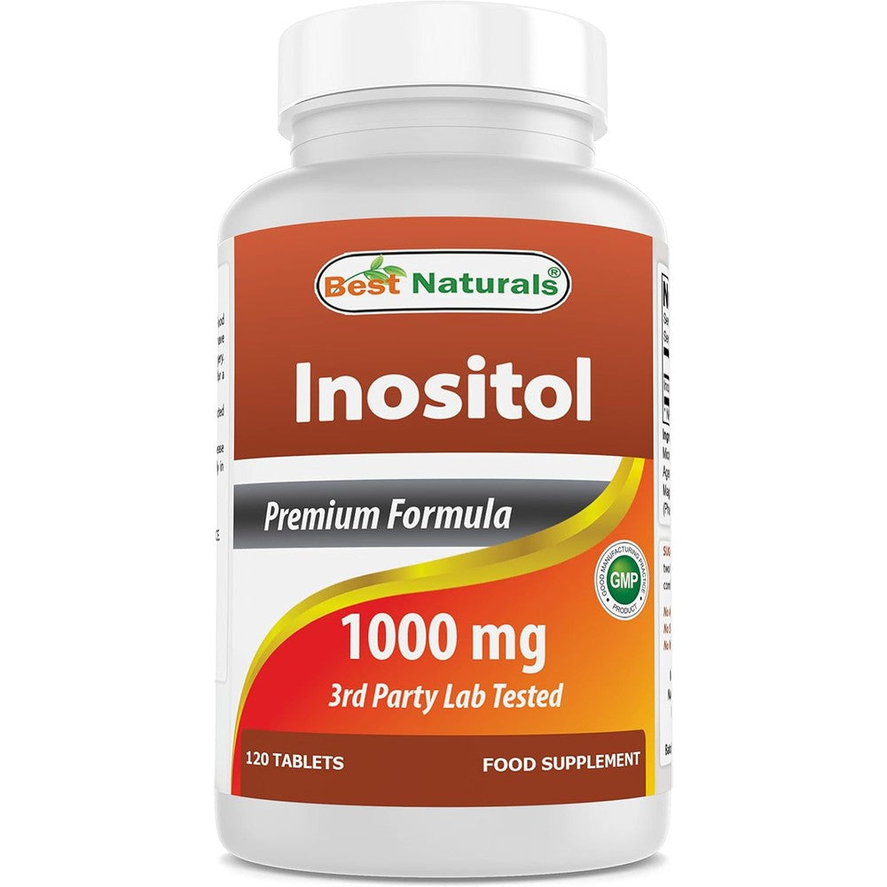 Best Naturals Inositol 1000mg 120 Tablets front view