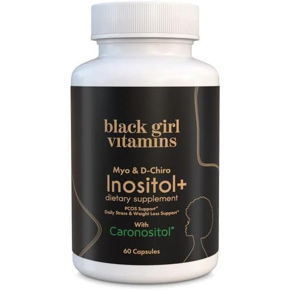 Black Girl Vitamins Inositol Hormone Balance supplement front view bottle for women wellness.
