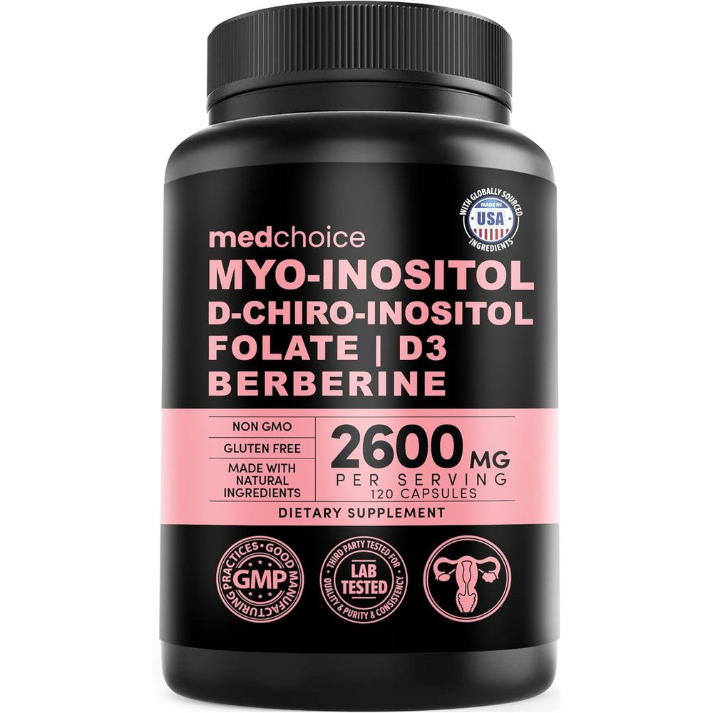 MedChoice Myo Inositol Complex 120 capsules front view for hormone balance