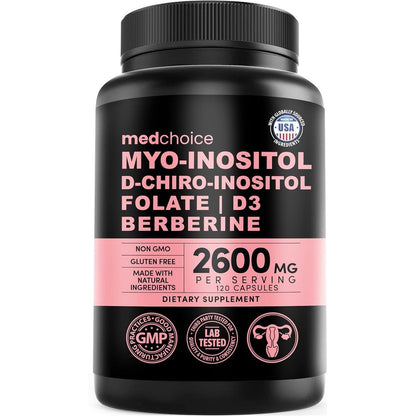 MedChoice Myo Inositol Complex 120 capsules front view for hormone balance