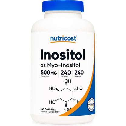 Nutricost Inositol 500mg 240 Capsules front view bottle