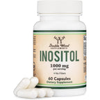 Myo inositol and inositol dietary supplement for women hormone balance support.