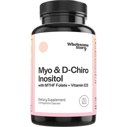 Wholesome Story Myo-Inositol & D-Chiro Inositol bottle, 120 capsules