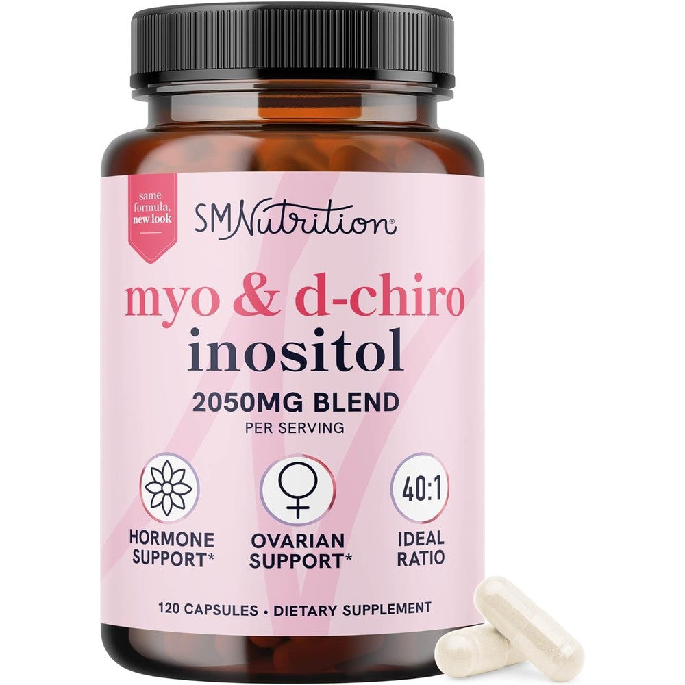SMNutrition Myo Inositol and D Chiro Inositol front bottle view