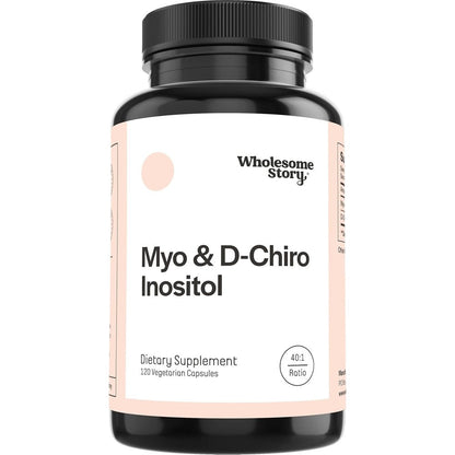 Wholesome Story Myo-Inositol and D-Chiro Inositol bottle front view