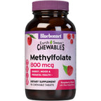 Bluebonnet EarthSweet Methylfolate 800 mcg bottle front view showing product label details