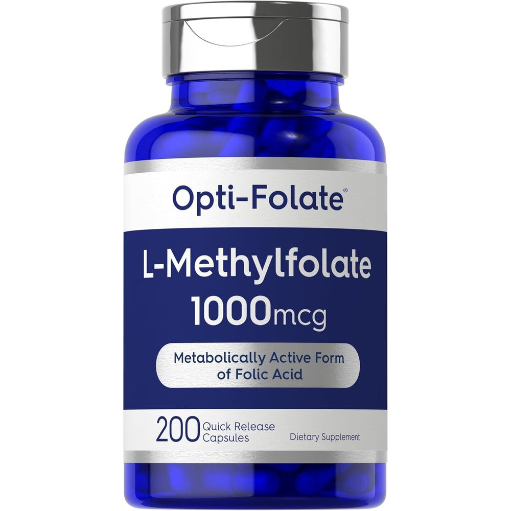 Carlyle L Methylfolate 1000mcg 200 capsules front view bottle