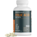 Bronson Folic Acid 800mcg 360 mini vegetarian tablets front bottle view