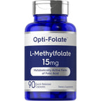 Carlyle L Methylfolate fifteen milligram ninety capsules front view bottle showing active folate supplement