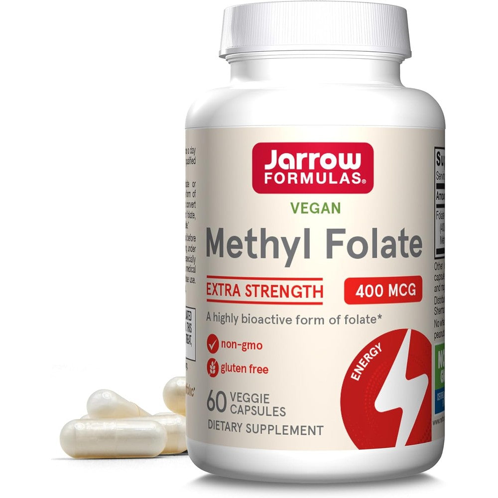 Jarrow Formulas Extra Strength Methyl Folate 400 mcg bottle front view