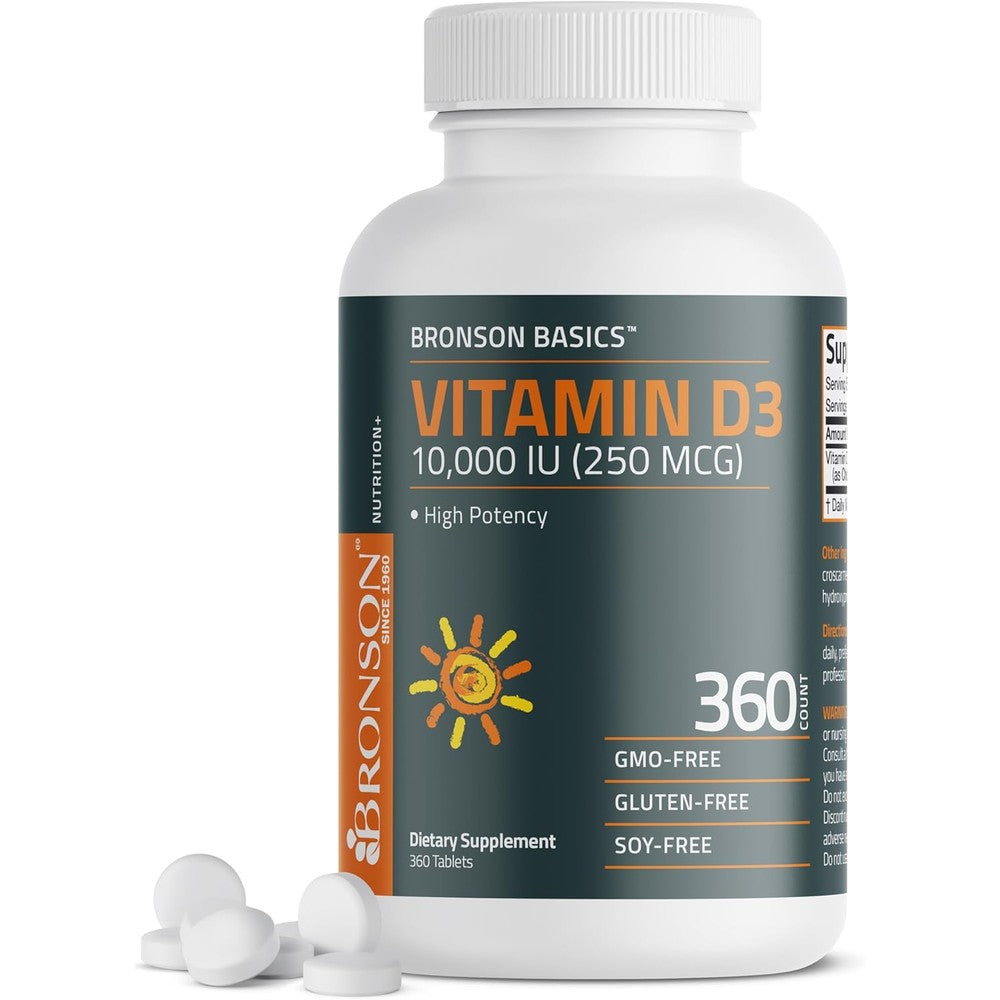 Bronson Vitamin D3 front view bottle packaging