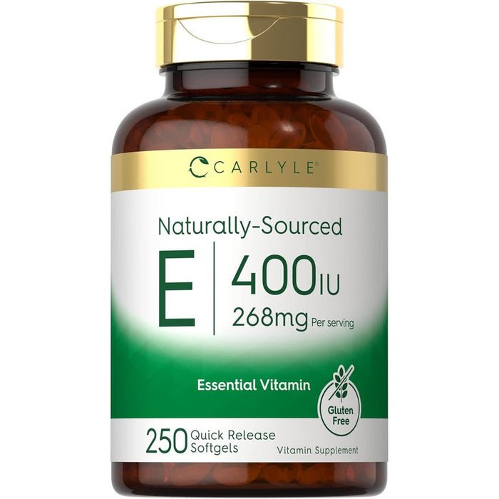 Carlyle Vitamin E 400 IU Softgels front view bottle