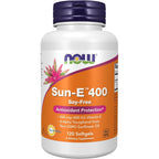 Now Foods Sun E 400 IU Vitamin E front view bottle packaging