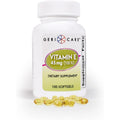 GeriCare Vitamin E capsules front view bottle with antioxidant supplement label