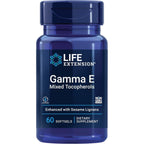 Life Extension Gamma E Mixed Tocopherols front view bottle packaging