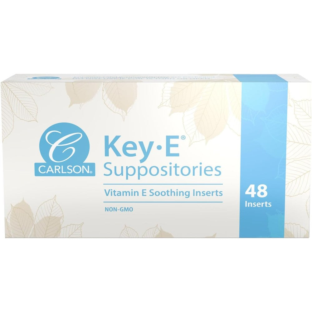 Carlson Key E Vitamin E Suppositories front box view packaging