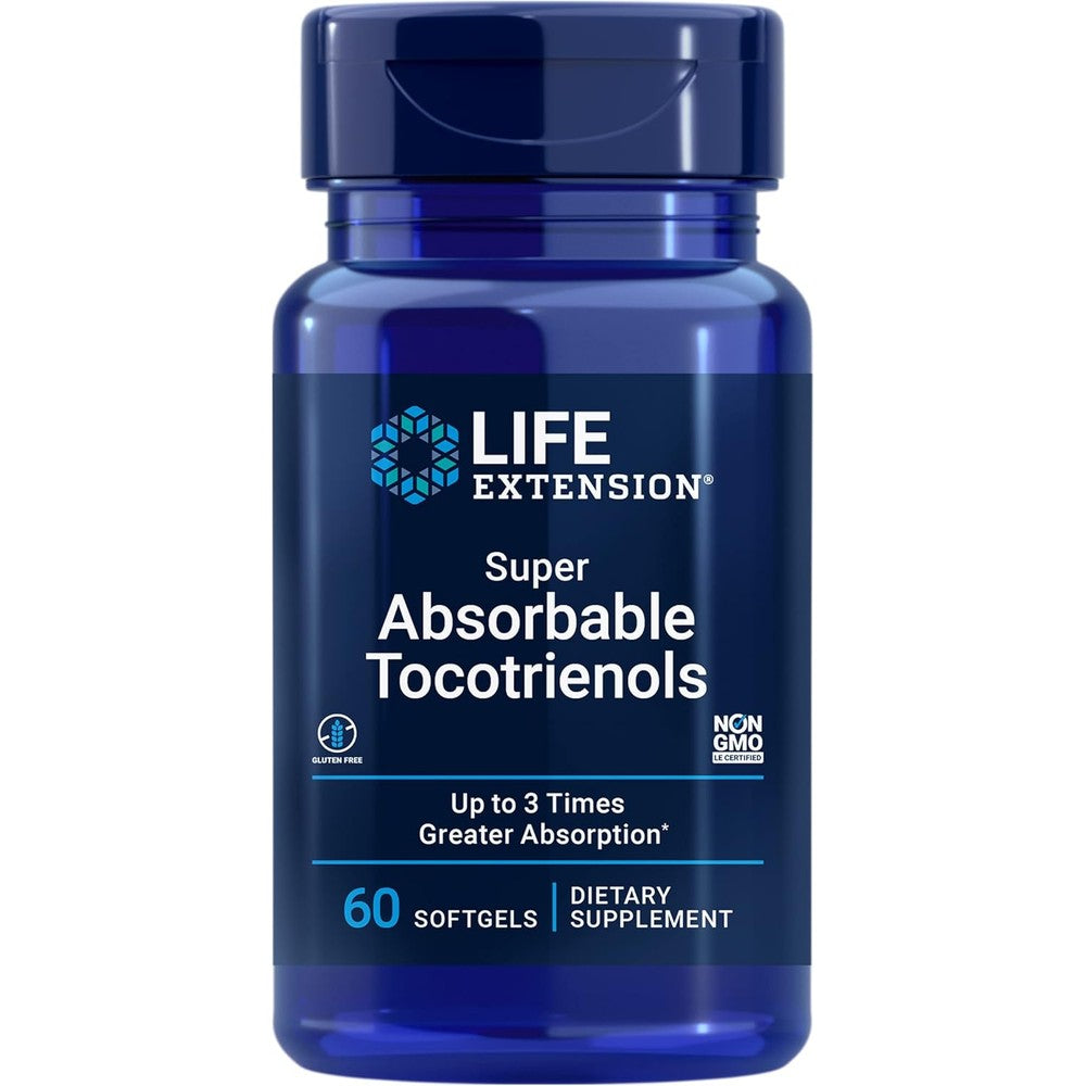 Life Extension Super Absorbable Tocotrienols Vitamin E front view bottle packaging