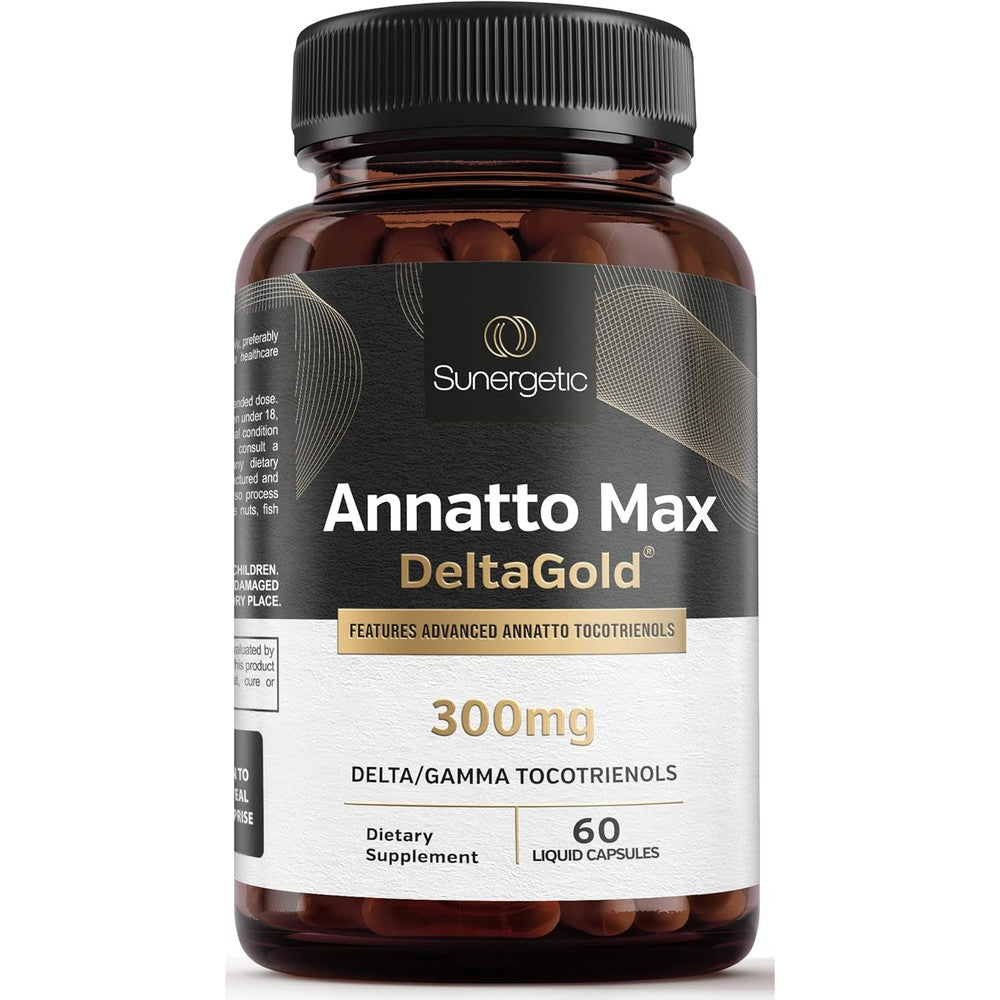Sunergetic premium annatto tocotrienol supplement bottle front view