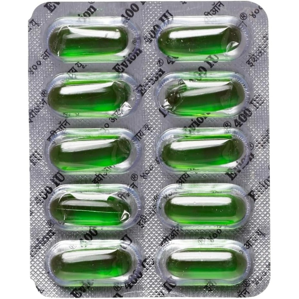 Evion Vitamin E 400 Milligram softgels front packaging view