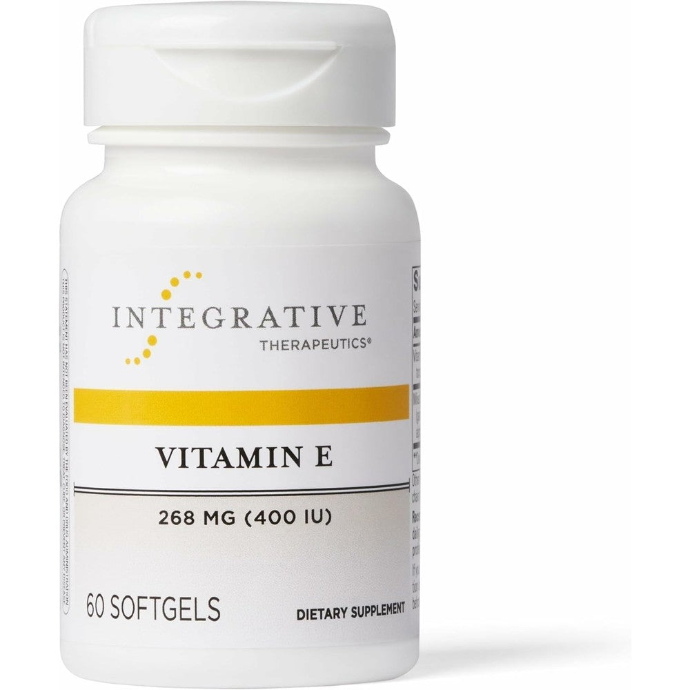 Integrative Therapeutics Vitamin E 400 IU softgels front view bottle
