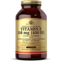 Solgar Vitamin E mixed tocopherols front view bottle packaging natural antioxidant supplement